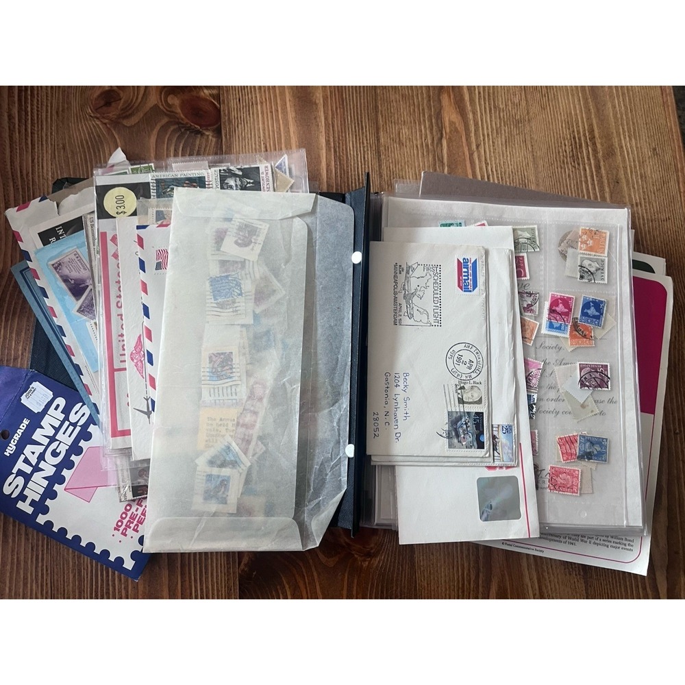US Postal Comm. Society First Day Covers Book Vintage Stamp Collection Unsorted